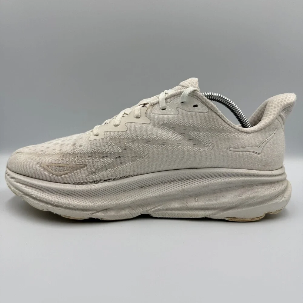 Hoka One One Clifton 9‎ Women Size 11 White Running Shoes Athletic Sneakers